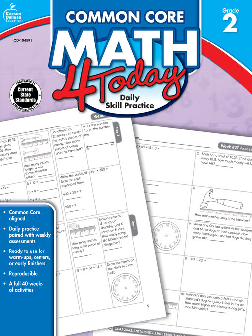 Title details for Common Core Math 4 Today, Grade 2 by McCarthy - Available